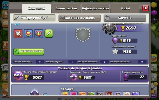 Achat compte clash of clans