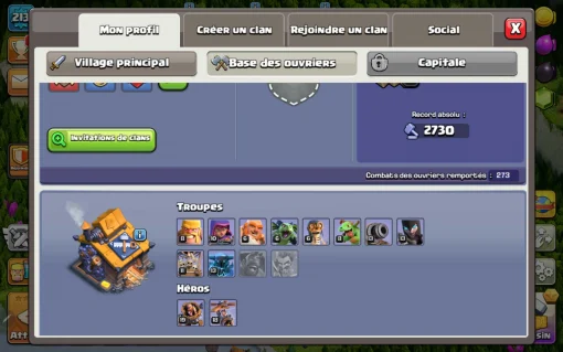 Achat compte clash of clans