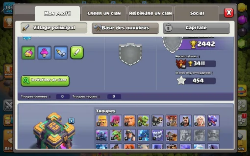 Acheter compte clash of clans