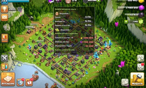 Vendre compte clash of clans