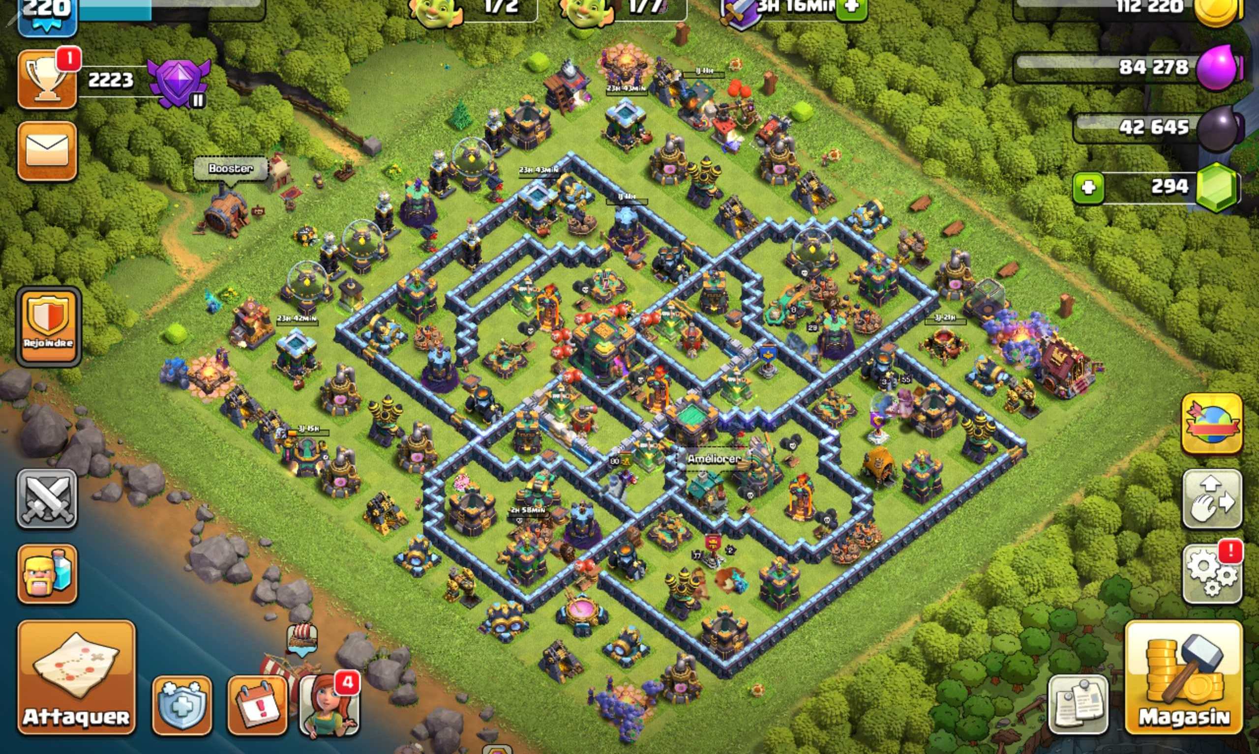 Vendre compte clash of clans