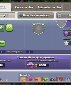 Vendre compte clash of clans