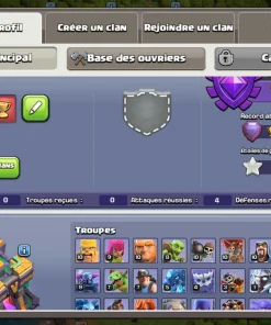 Vendre compte clash of clans
