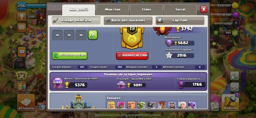 Vendre compte clash of clans