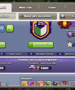 Vendre compte clash of clans