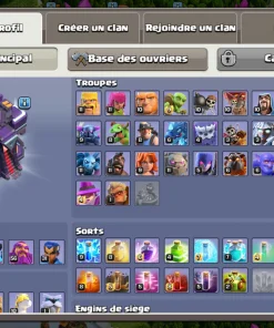 Vendre compte clash of clans