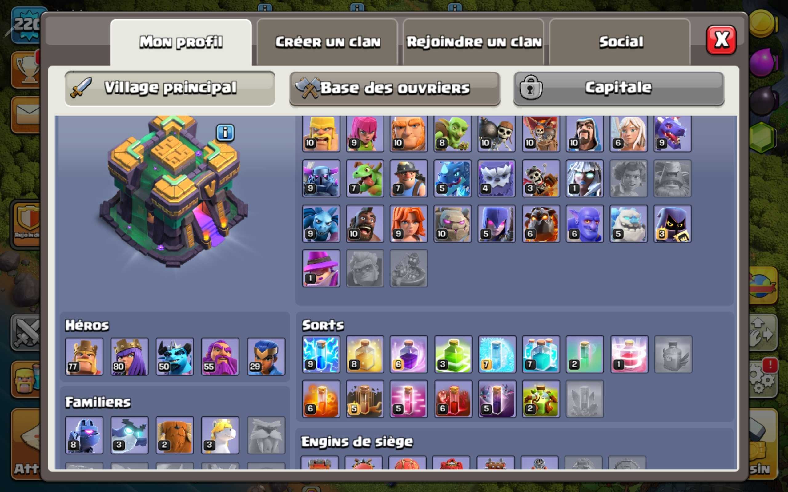 Vendre compte clash of clans