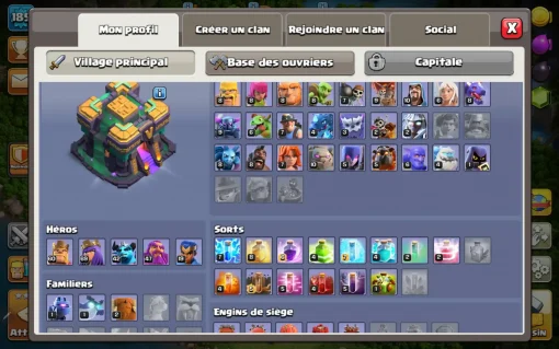 Vendre compte clash of clans