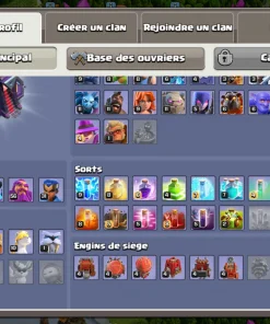 Vendre compte clash of clans