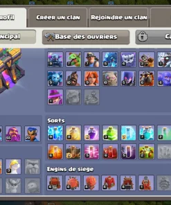 Vendre compte clash of clans