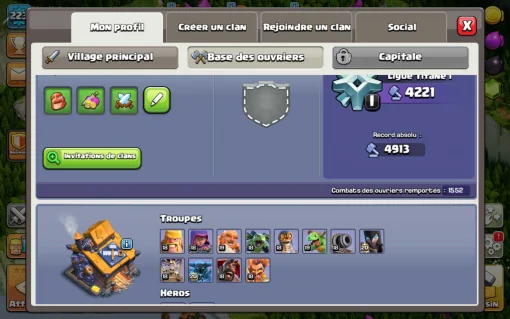 Vendre compte clash of clans