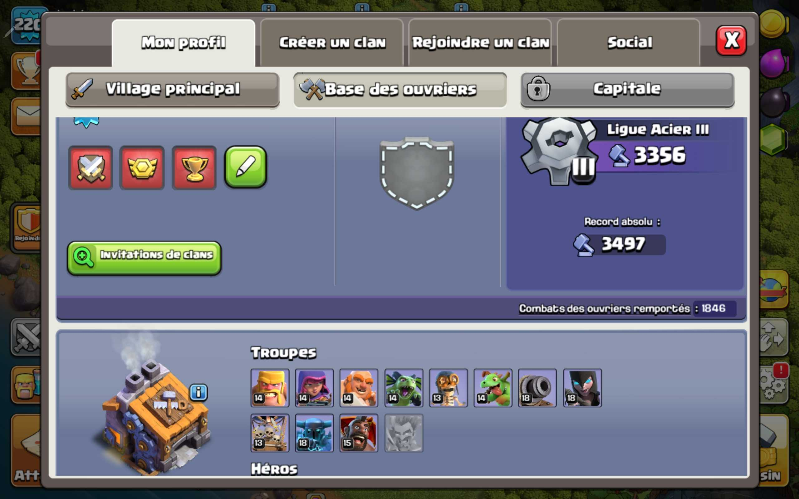 Vendre compte clash of clans