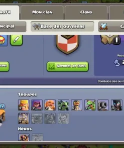Vendre compte clash of clans