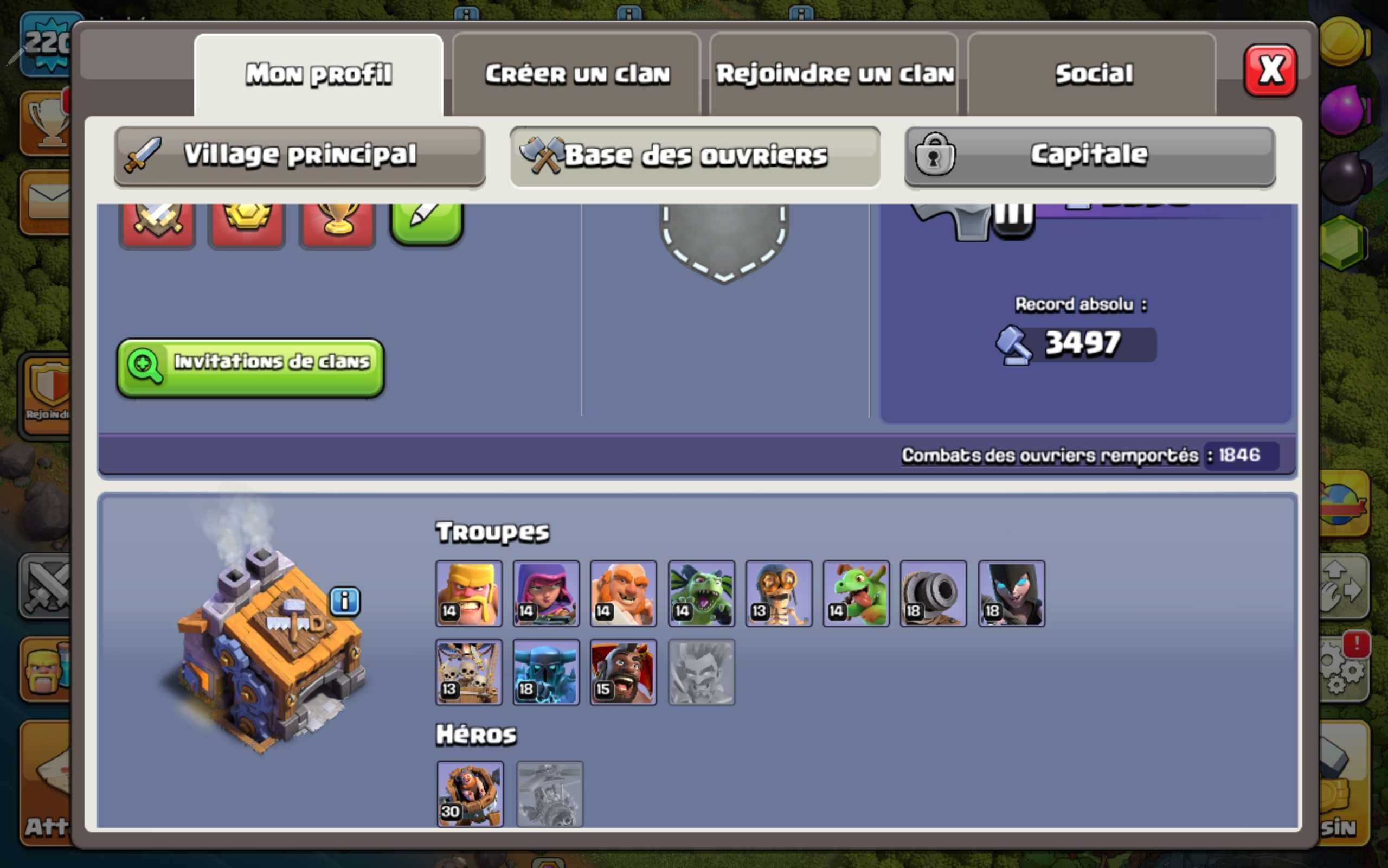 Vendre compte clash of clans