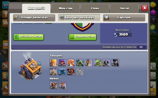 Vendre compte clash of clans