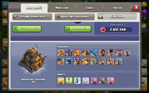Vendre compte clash of clans