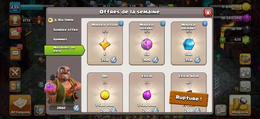 Achat compte clash of clans