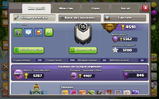Achat compte clash of clans