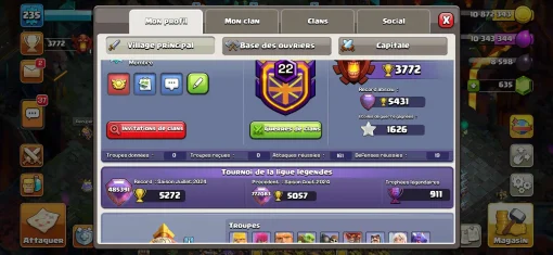 Achat compte clash of clans