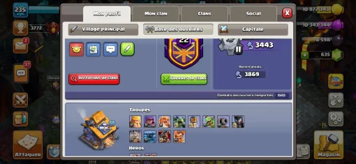 Achat compte clash of clans