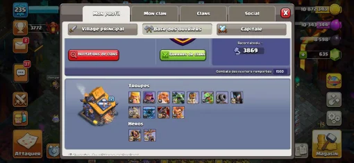 Achat compte clash of clans