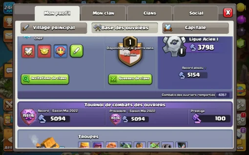 Achat compte coc