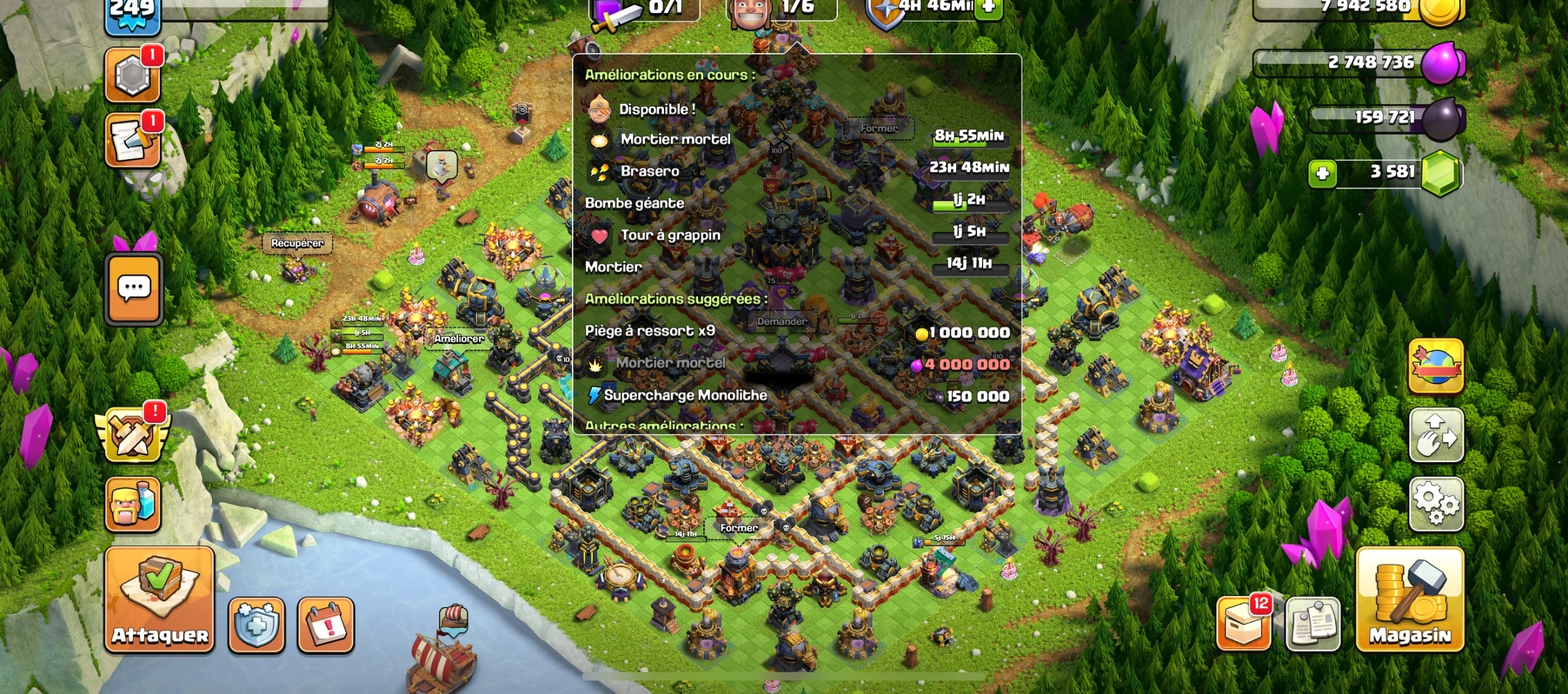 Acheter compte clash of clans