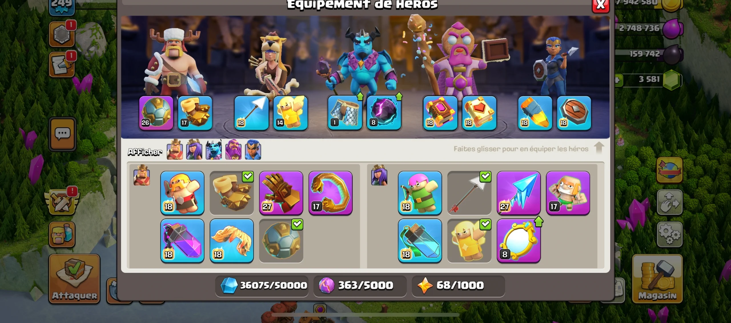 Acheter compte clash of clans