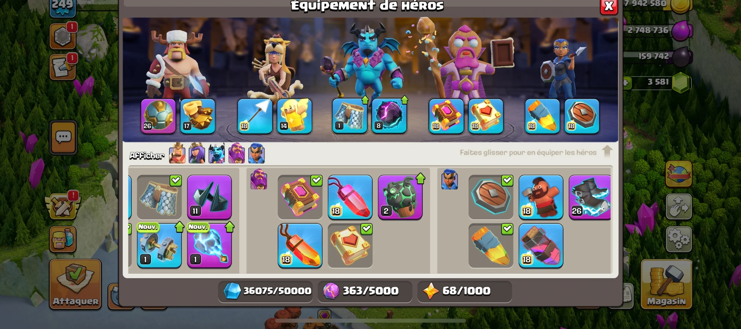 Acheter compte clash of clans