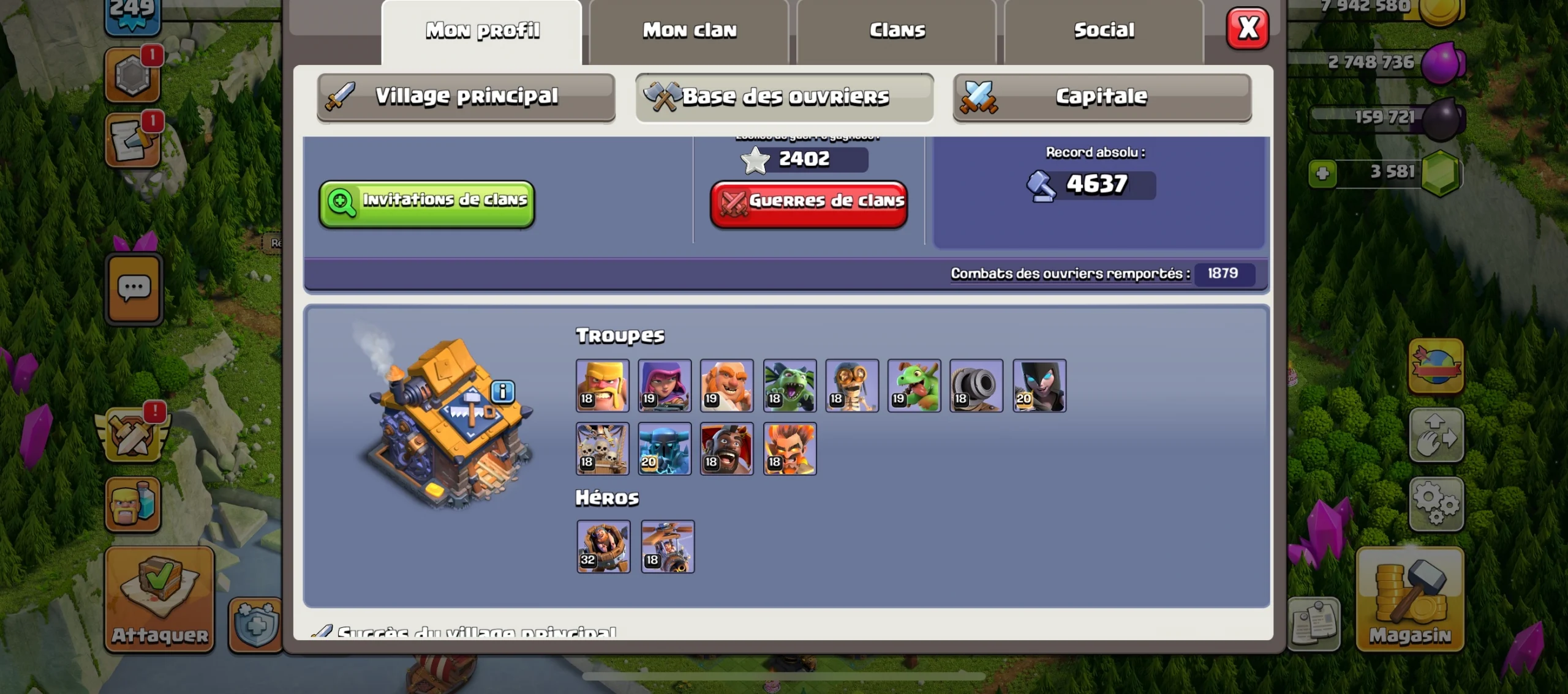 Acheter compte clash of clans