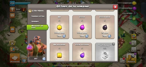 Acheter compte clash of clans