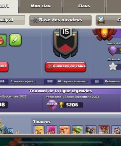 vendre compte clash of clans