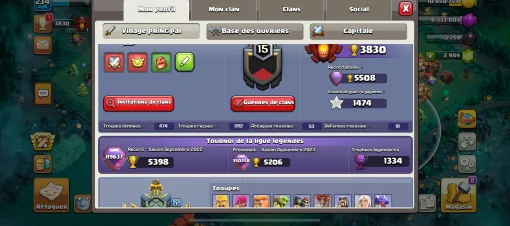 vendre compte clash of clans