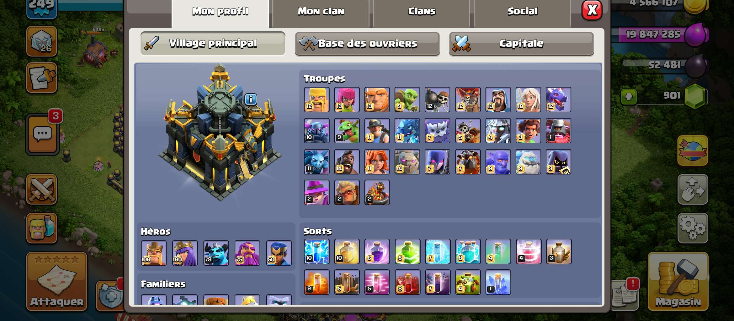 Vendre compte clash of clans