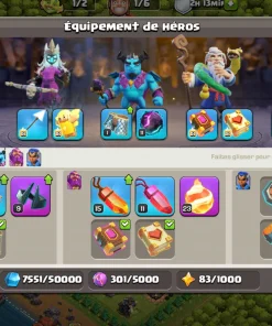Vendre compte clash of clans