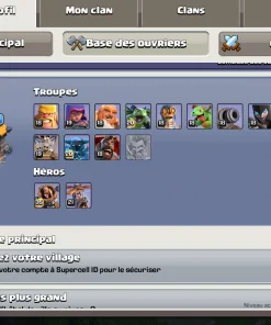 Vendre compte clash of clans