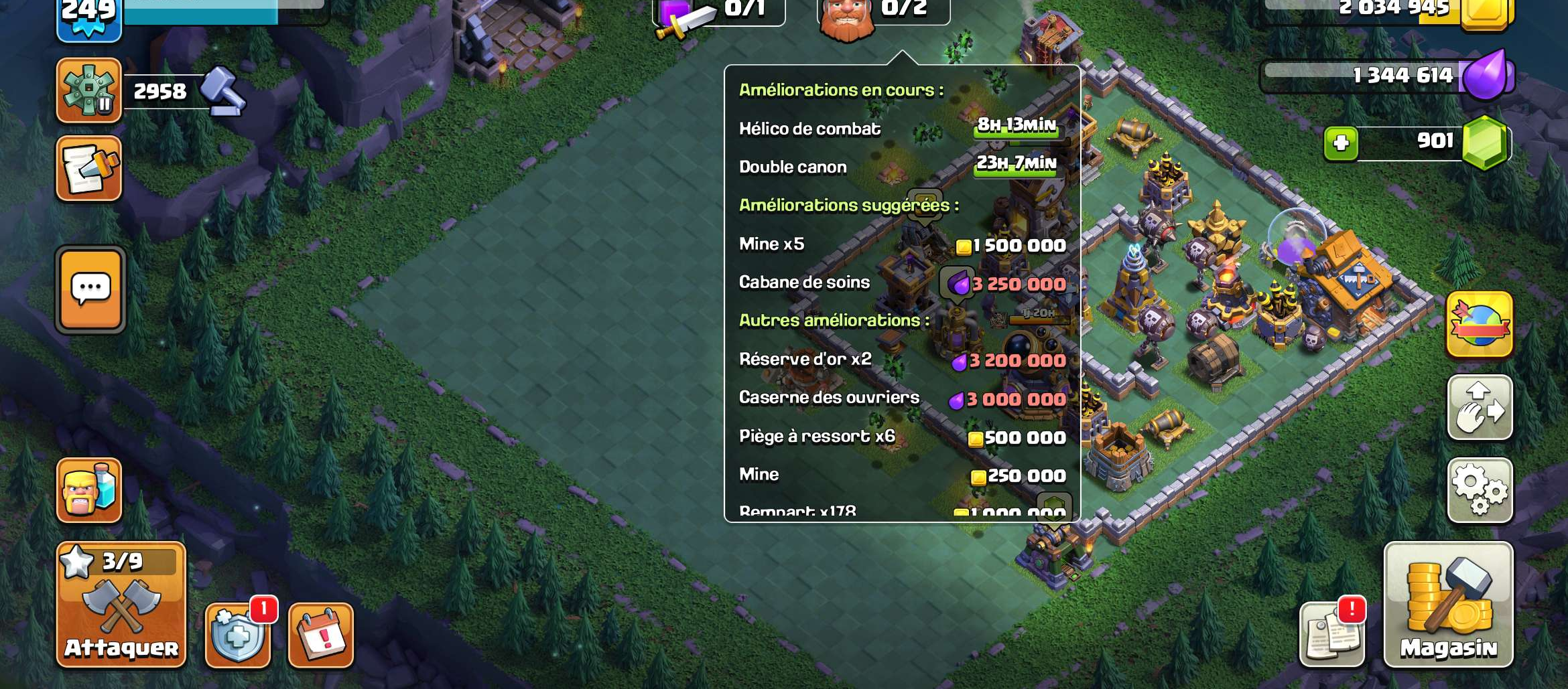 Vendre compte clash of clans