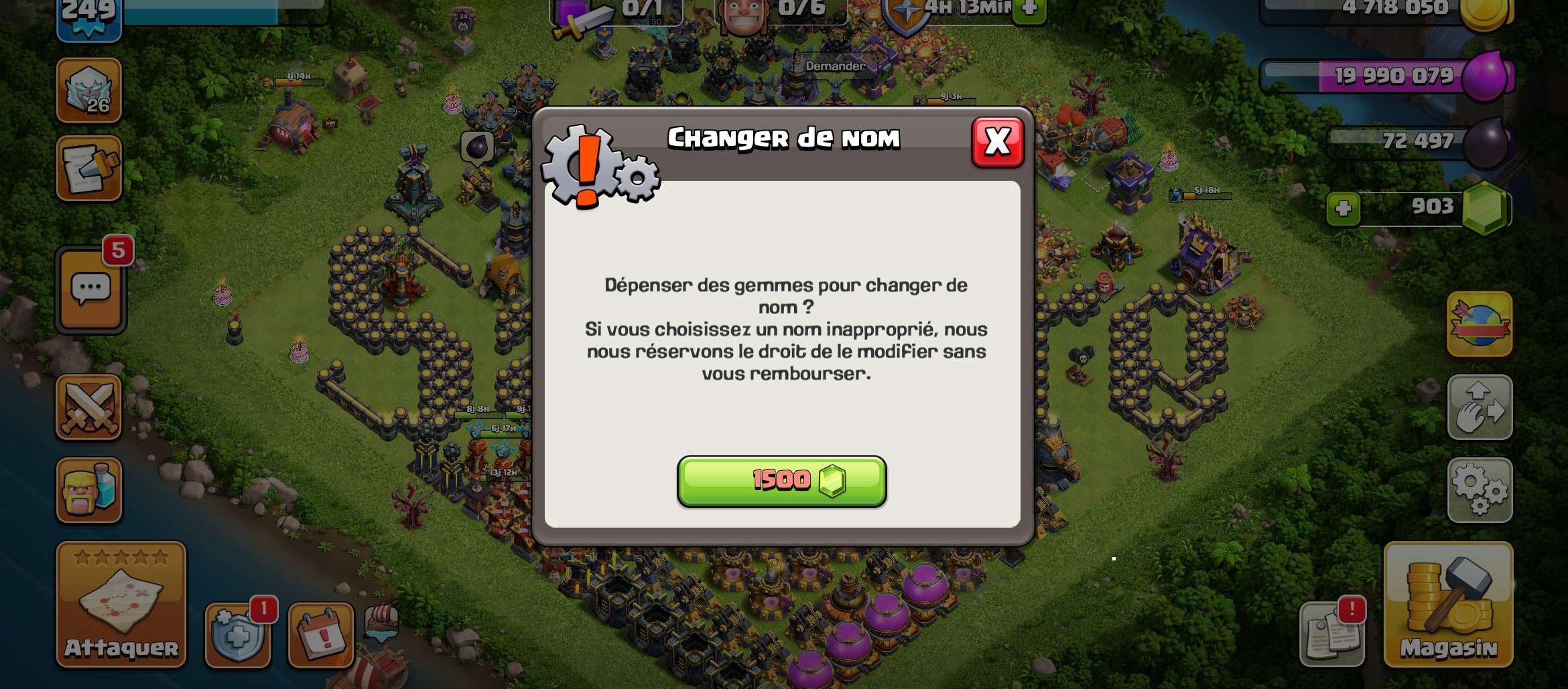 Vendre compte clash of clans