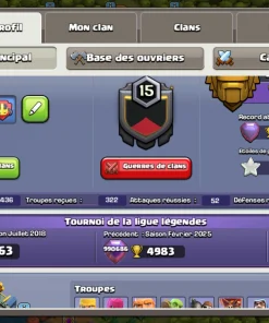 Vendre compte clash of clans