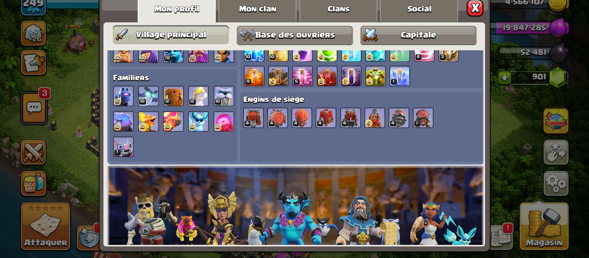 Vendre compte clash of clans
