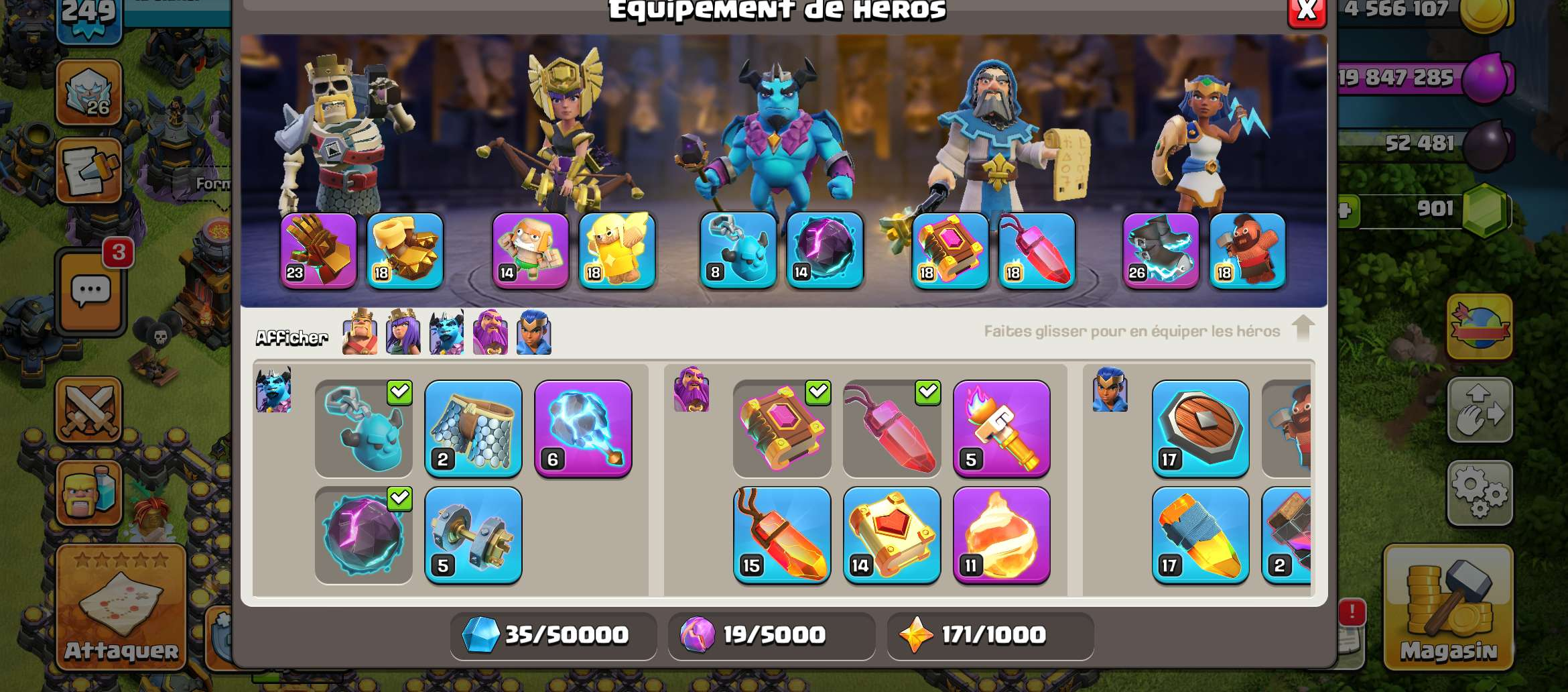 Vendre compte clash of clans