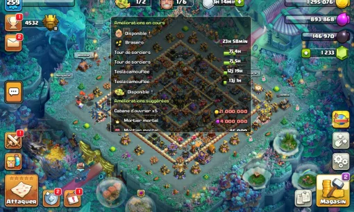 Compte clash of clans a vendre