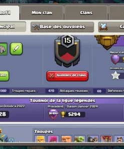 Compte clash of clans a vendre