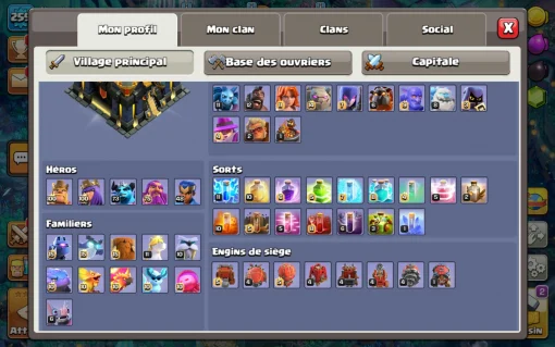 Compte clash of clans a vendre