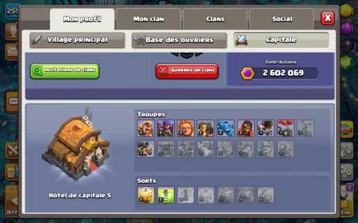 Compte clash of clans a vendre