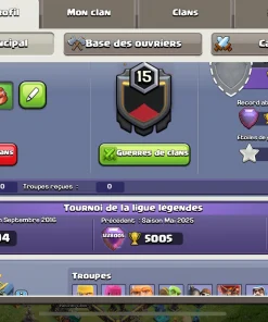 Vendre compte clash of clans