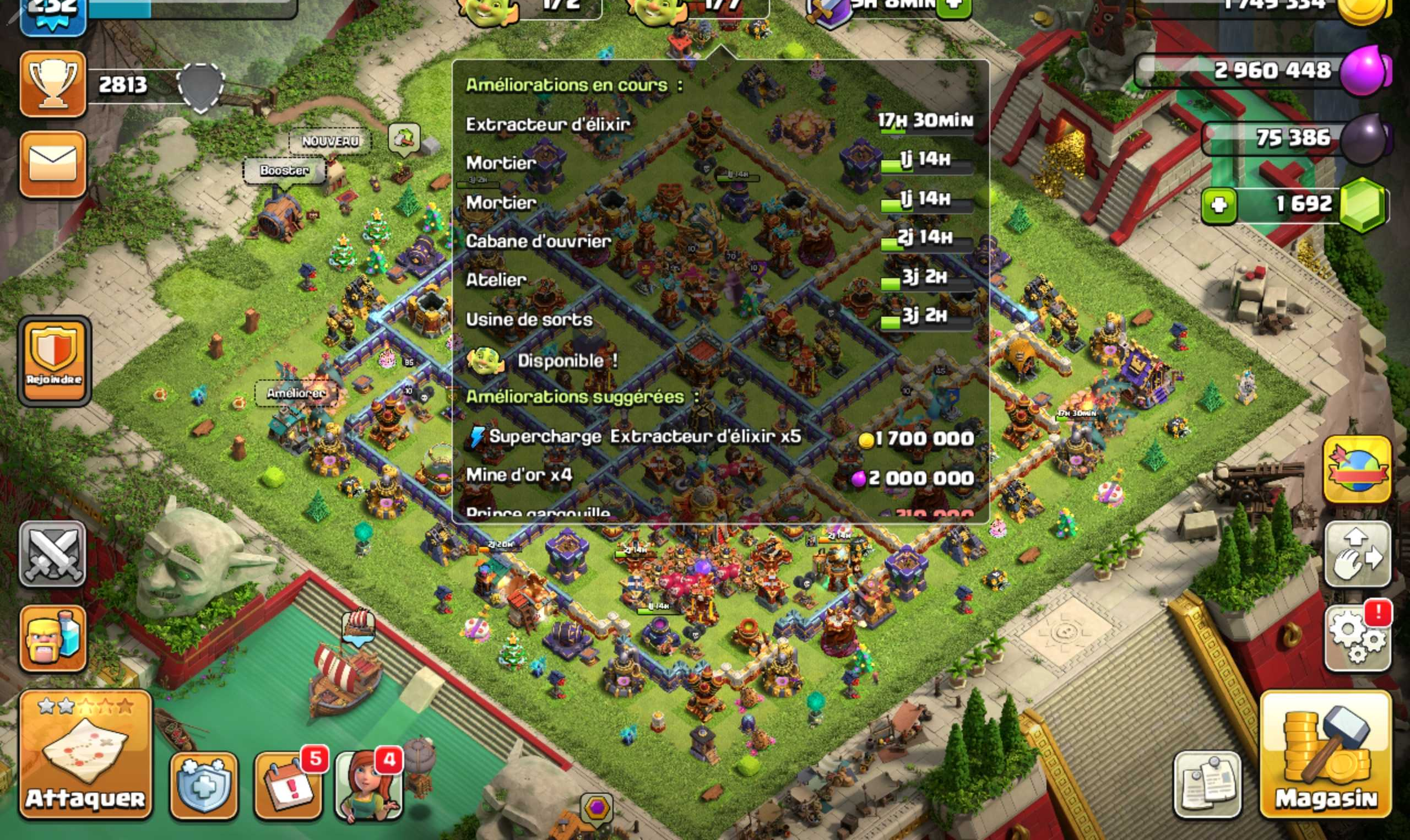 Vendre compte clash of clans