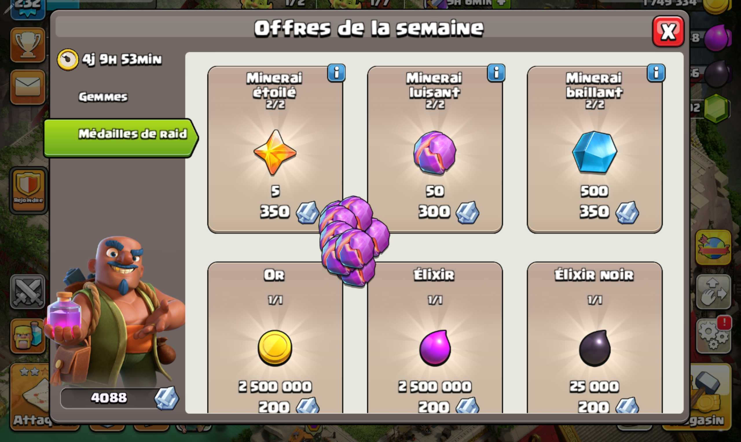 Vendre compte clash of clans