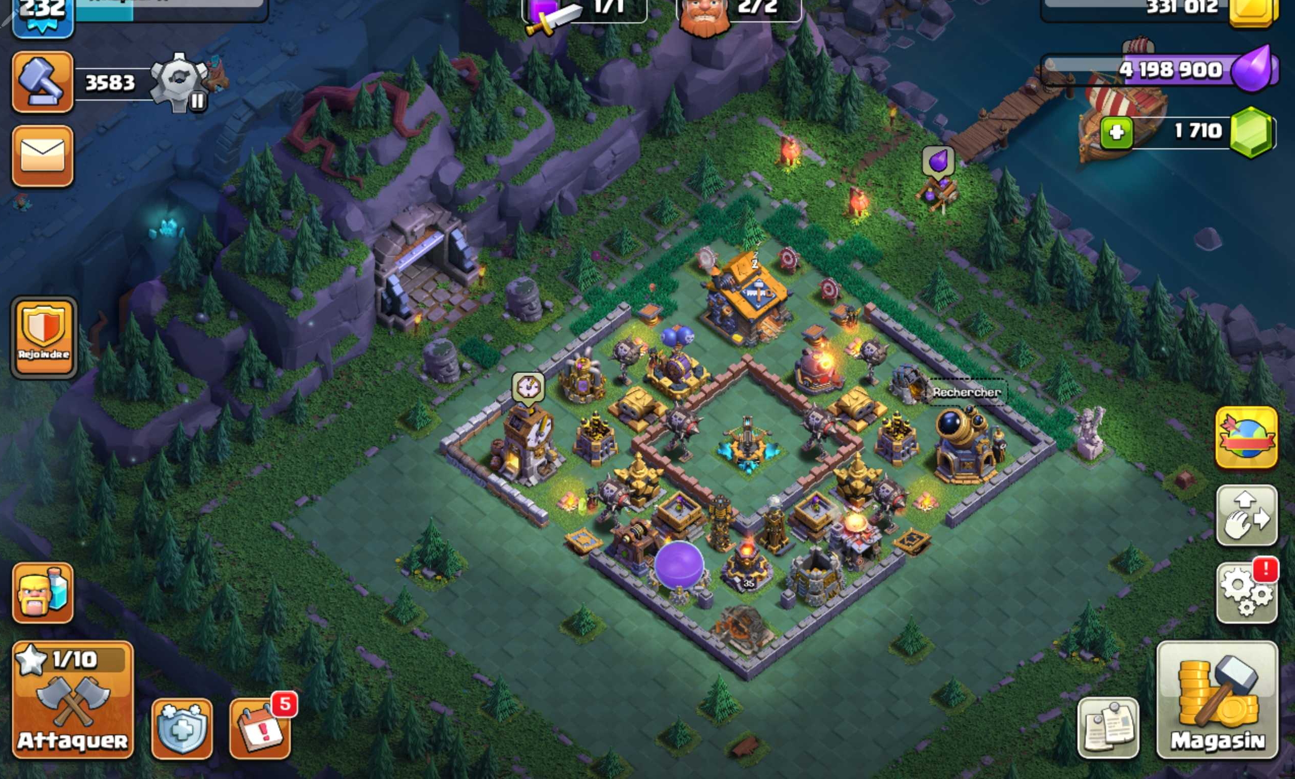 Vendre compte clash of clans