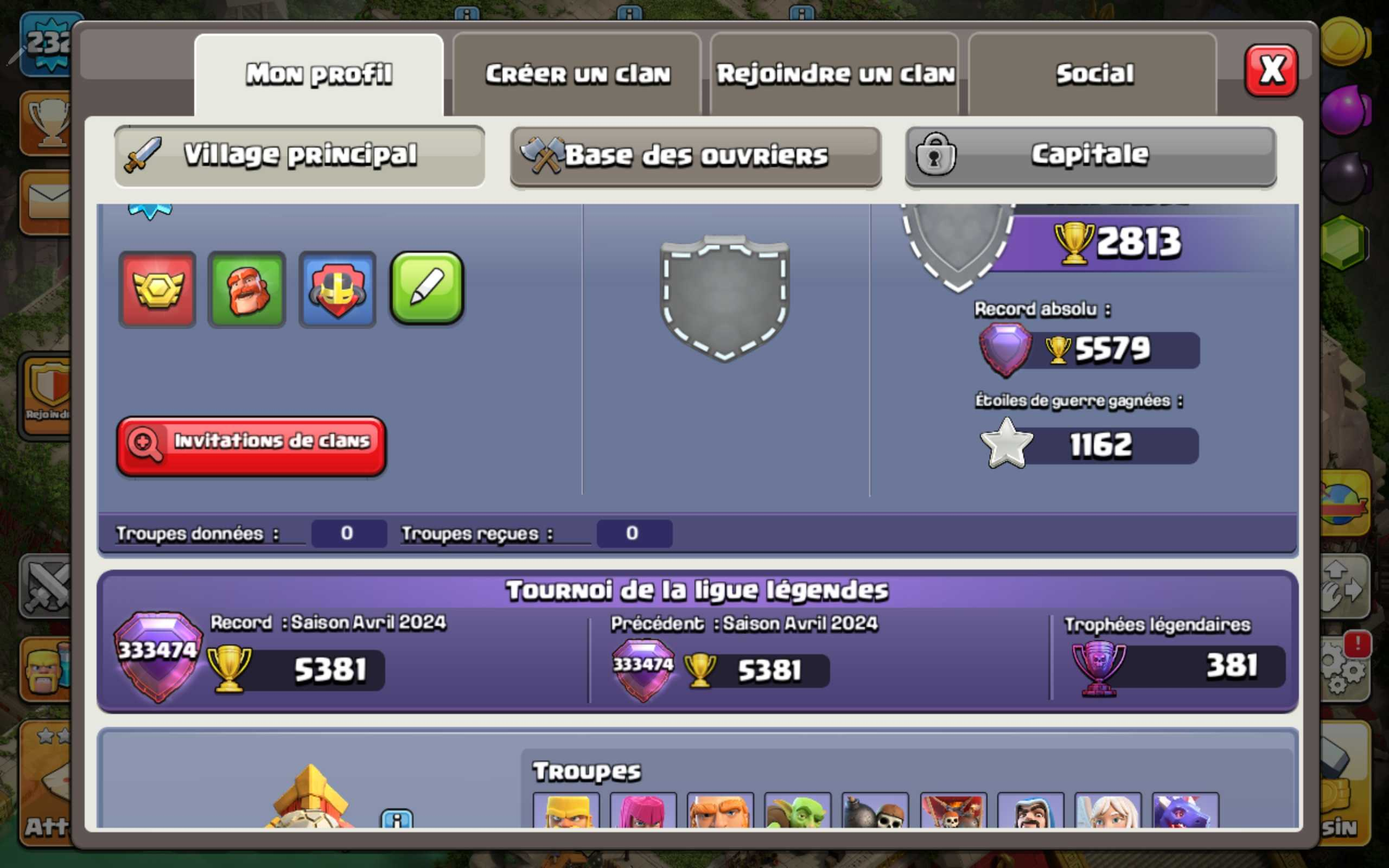 Vendre compte clash of clans